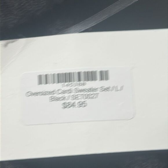 Rae mode Womens Oversized Cardigan Sweaters Casual button down size L black NWT - Picture 9 of 10